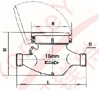 BRASS MULTI-JET ROTARY VANE WHEEL WET-DIAL TYPE COLD