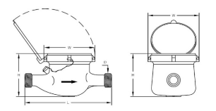 Multijet Dry Type Vane Wheel Water MeterLXSC-15E1